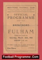 Brentford v Fulham 1945 – War Time Football