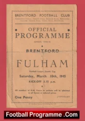 Brentford v Fulham 1945 – War Time Football