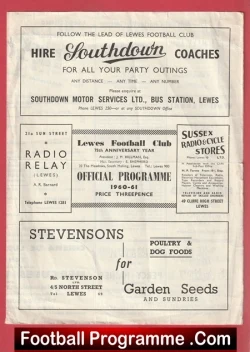Lewes v Moulsecoomb Rovers 1960 - FA Amateur Cup