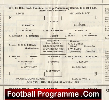 Lewes v Moulsecoomb Rovers 1960 - FA Amateur Cup - Image 3