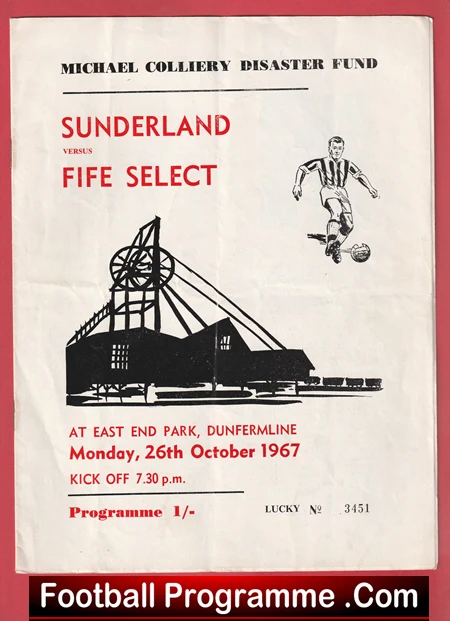 Sunderland v Fife Select 1967 - Michael Colliery Disaster - Image 2