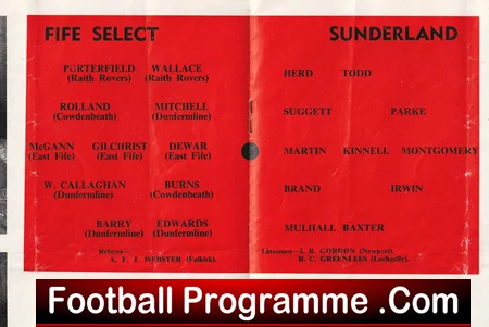Sunderland v Fife Select 1967 - Michael Colliery Disaster - Image 3