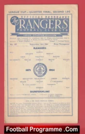 Glasgow Rangers v Dunfermline Athletic 1964