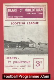 Heart Of Midlothian v St Johnstone 1960 – Scottish Football Programmes