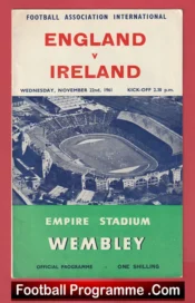 England v Ireland 1961 + Bobby Charlton