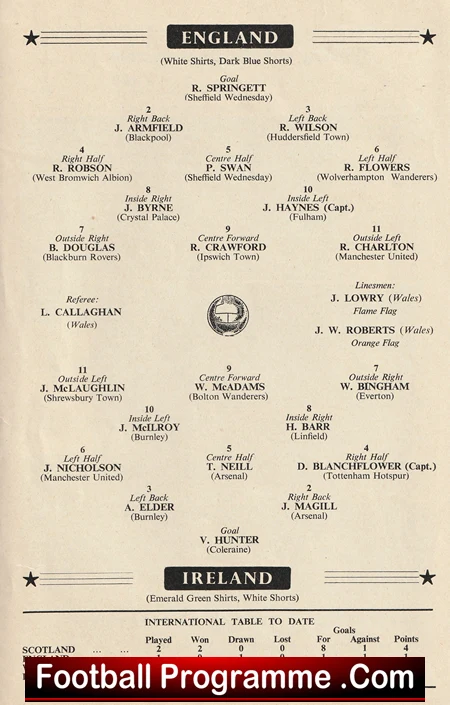 England v Ireland 1961 + Bobby Charlton - Image 3