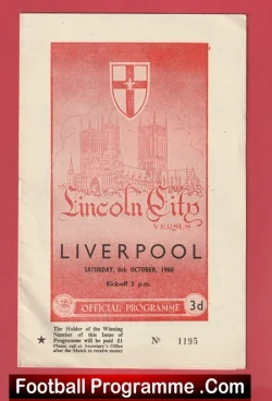 Lincoln City v Liverpool 1960