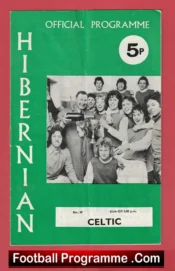Hibernian Hibs v Glasgow Celtic 1973