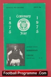 Hibernian Hibs v Glasgow Celtic 1975