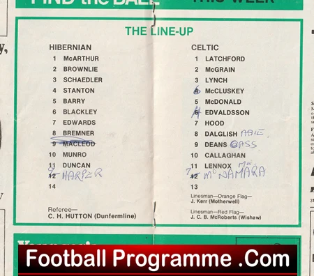 Hibernian Hibs v Glasgow Celtic 1975 - Image 3