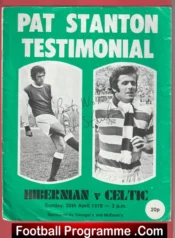 Pat Stanton Testimonial Benefit Game Hibernian Hibs 1978 Autographed