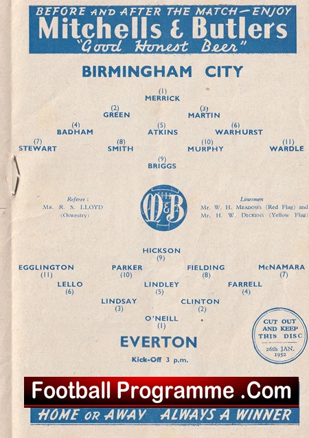 Birmingham City v Everton 1952 - Image 3