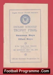 Swansea Boys v Iliford 1952 – School Shield Cup Final