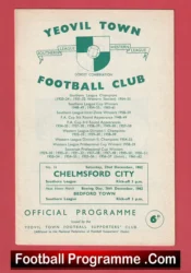Chelmsford City v Yeovil Town 1962 – Southern League
