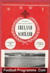 Northern Ireland v Scotland 1957 – Amateur Castlereagh Newtownards