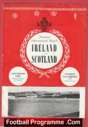 Northern Ireland v Scotland 1957 – Amateur Castlereagh Newtownards