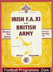 Irish FA X1 v British Army 1960 – Windsor Park Belfast