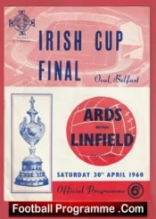 Ards v Linfield 1960 – Irish Cup Final at Oval Belfast Ireland