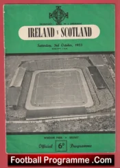 Northern Ireland v Scotland 1953 – 1950s Programmes