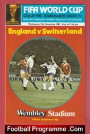 England v Switzerland 1980 – World Cup