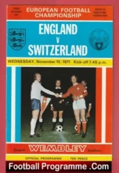 England v Switzerland 1971 – European Championship Euros