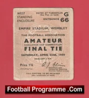 Bishop Auckland v Willington 1950 – Ticket Amateur Cup Final