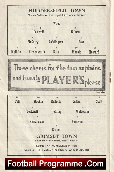 Huddersfield Town v Grimsby Town 1959 - Image 3