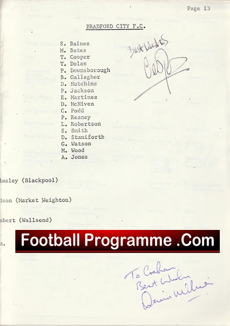 Brandon United v Bradford City 1979 - FA Cup Signed - Image 4