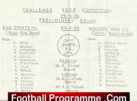 Sun Sports v Amersham Town 1979 - Image 3