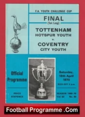 Tottenham Hotspur v Coventry City 1970 – Youth Cup Final