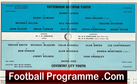 Tottenham Hotspur v Coventry City 1970 - Youth Cup Final - Image 3
