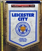 Leicester City Football Pennant Flag Multi Signed D1 Playoff 1996