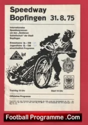 Germany Speedway Programme 1975 – German