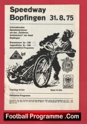 Germany Speedway Programme 1975 – German