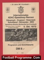Germany Speedway Programme 1975 – German