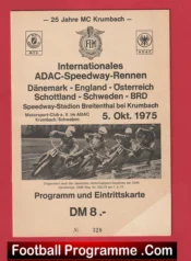 Germany Speedway Programme 1975 – German