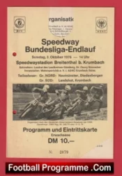 Germany Speedway Programme 1976 – German