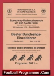 Germany Speedway Programme 1978 – German