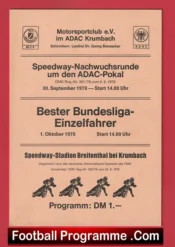 Germany Speedway Programme 1978 – German