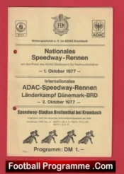 Germany Speedway Programme 1977 – German
