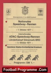 Germany Speedway Programme 1977 – German
