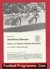 Germany Speedway Programme 1980 – German