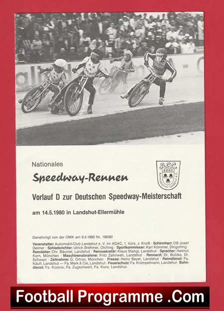 Germany Speedway Programme 1980 - German - Image 2