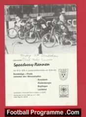 Germany Speedway Programme 1978 – German