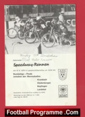 Germany Speedway Programme 1978 – German
