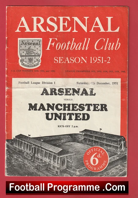 Arsenal v Manchester United 1951 - Man United 1950's - Image 2