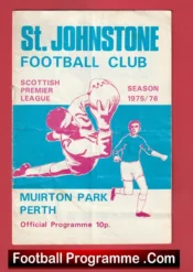 St Johnstone v Hibernians Hibs 1975