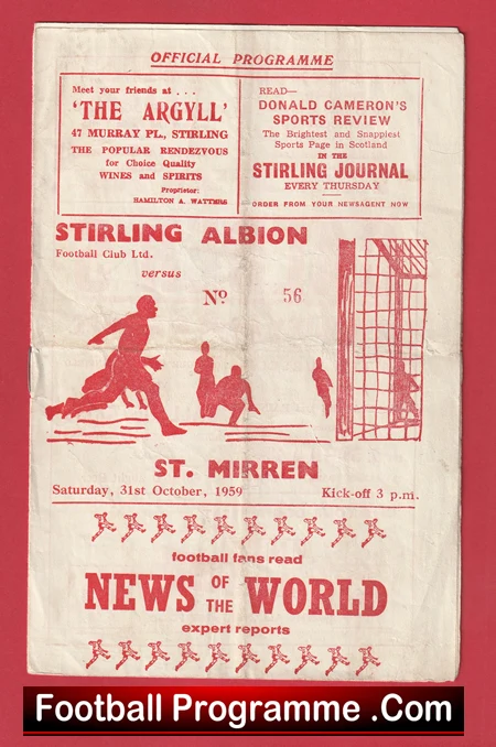 Stirling Albion v St Mirren 1959 - 1950's Scotland - Image 2