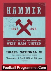 Paul Heffer Testimonial Benefit West Ham United Signed Autographed