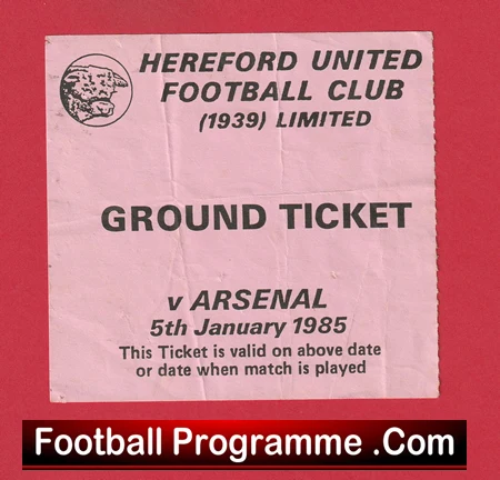 Hereford United v West Ham United 1985 - Two Football Tickets - Image 2